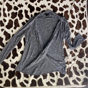 AB Studio Heathered Gray Knit Top XL